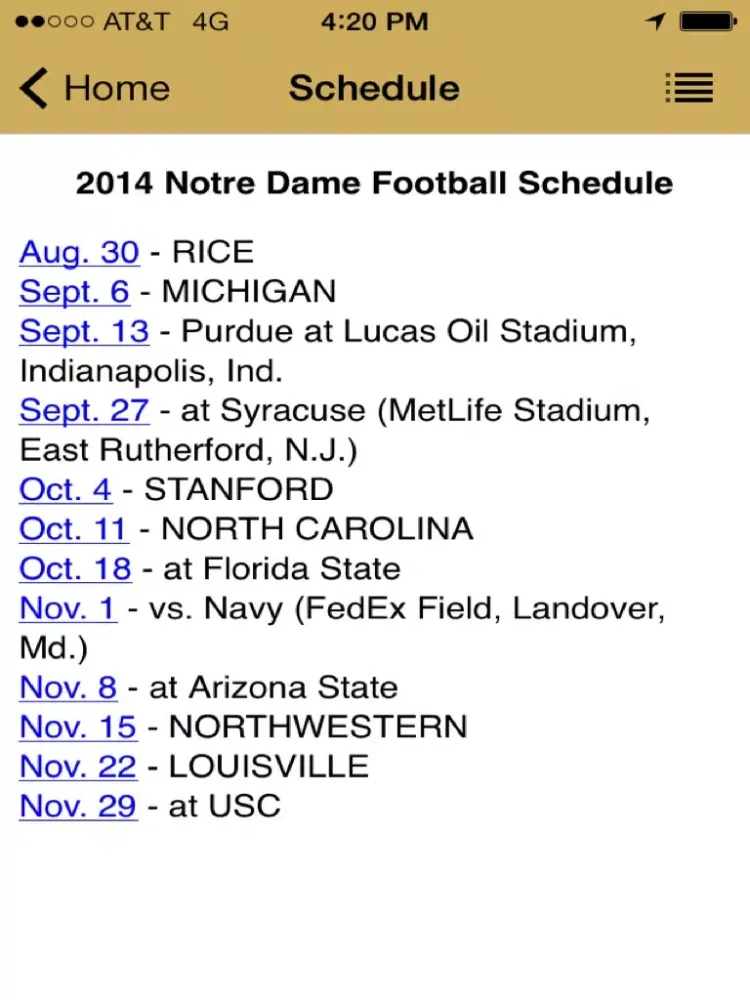 Ảnh chụp màn hình của College Sports - Notre Dame Football, ND Fighting Irish Edition iPad 