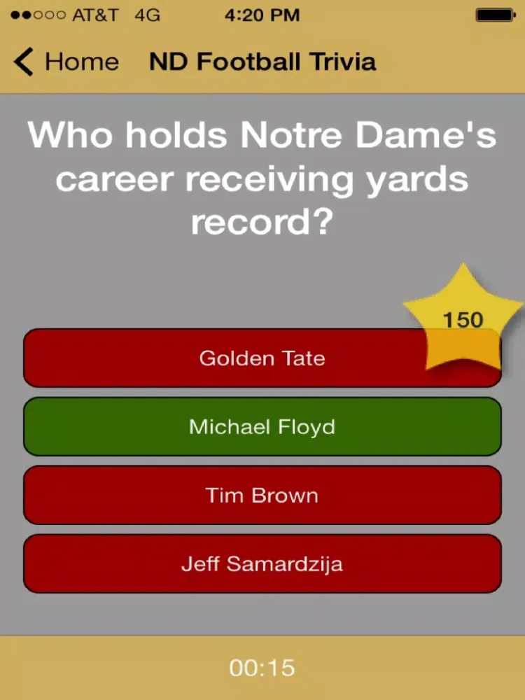 Ảnh chụp màn hình của College Sports - Notre Dame Football, ND Fighting Irish Edition iPad 