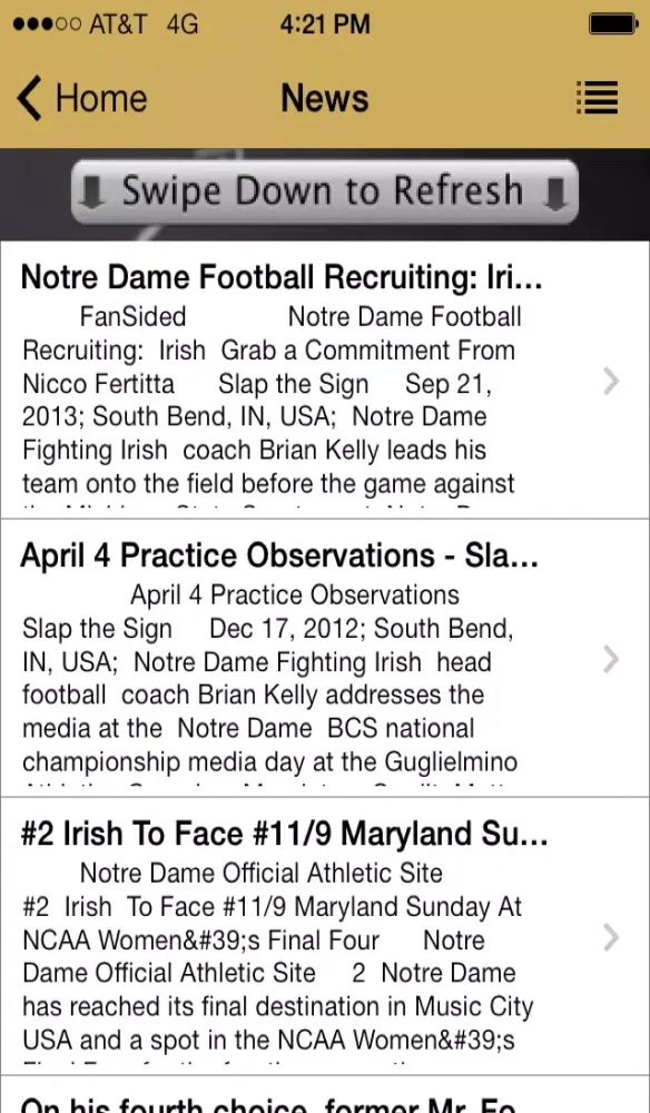 Ảnh chụp màn hình của College Sports - Notre Dame Football, ND Fighting Irish Edition