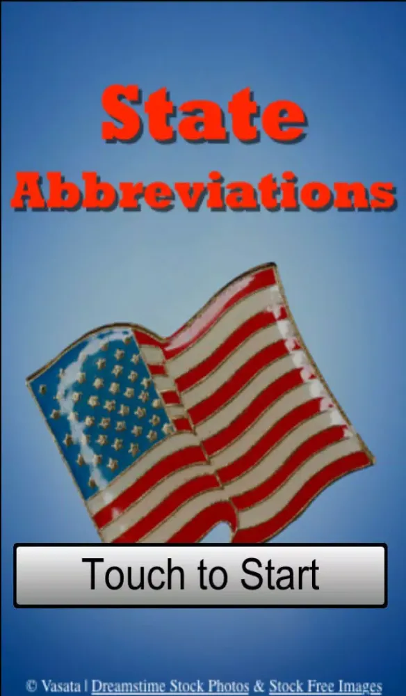 Ảnh chụp màn hình của US State Abbreviations Quiz