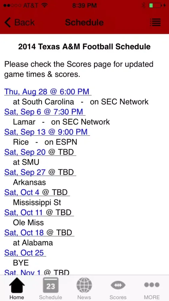 College Sports - Texas A&M Football Edition Screenshots