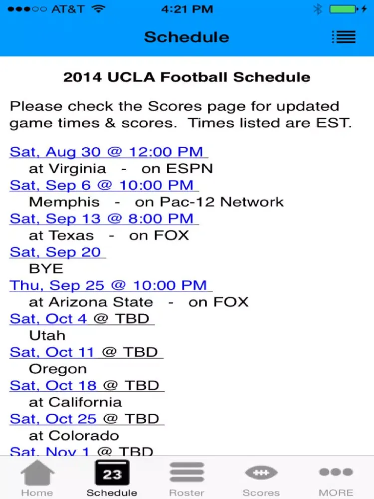 College Sports - UCLA Football Edition iPad  Screenshots