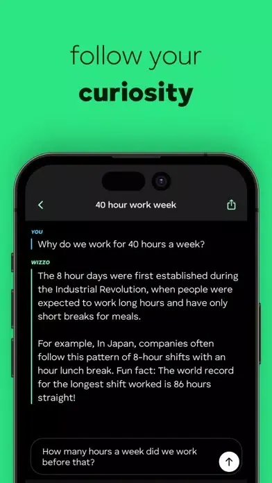 Ask Wizzo - Learn anything سکرین شاٹس