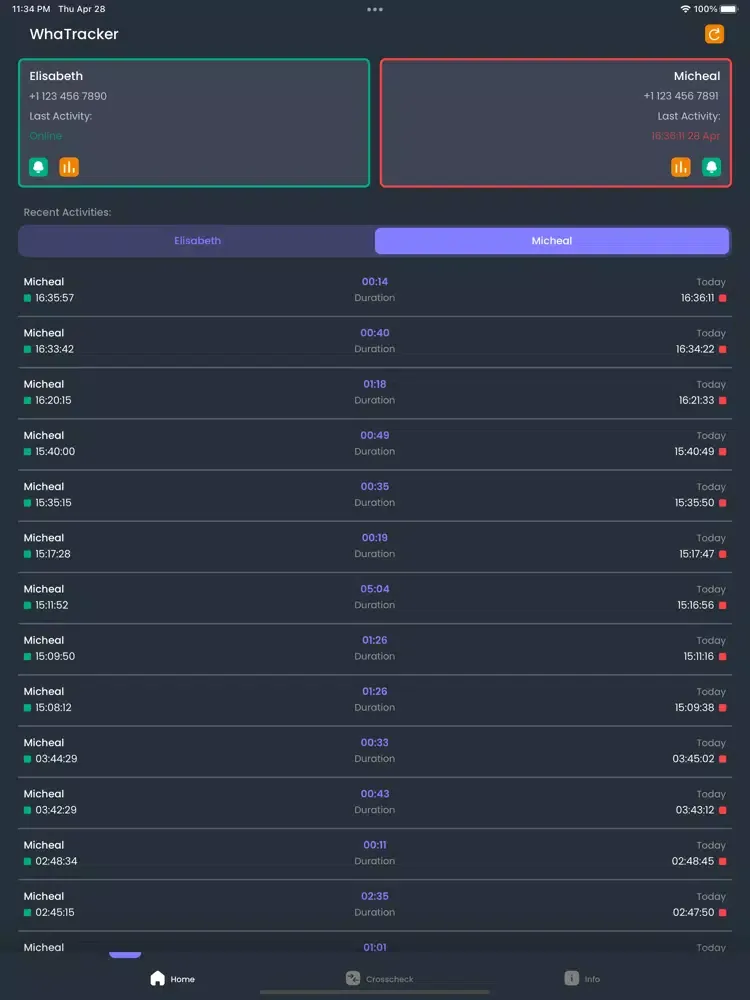 Capturas de pantalla de WhaTracker - Online Status iPad 