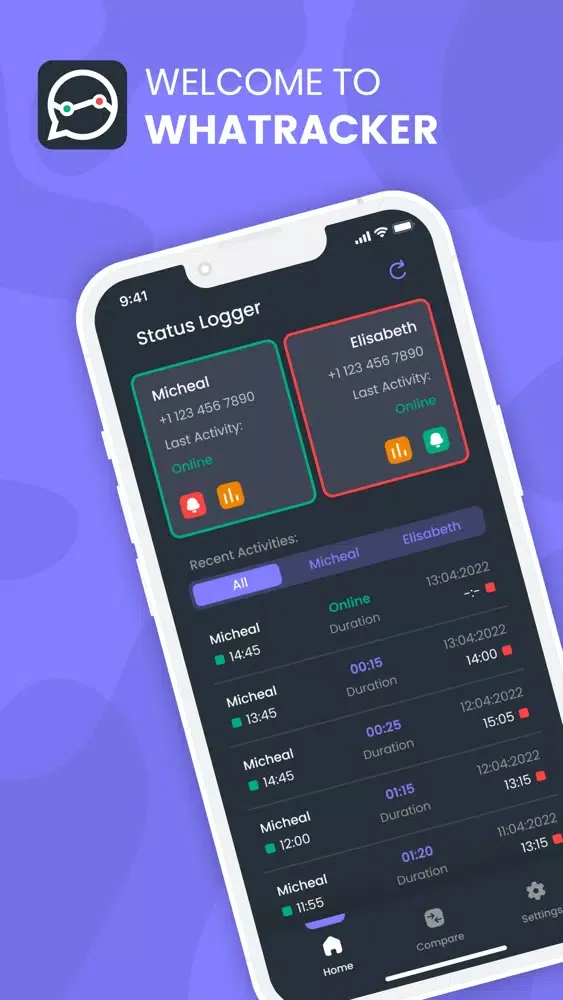 Capturas de pantalla de WhaTracker - Online Status