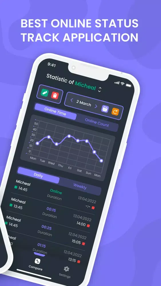 Capturas de pantalla de WhaTracker - Online Status