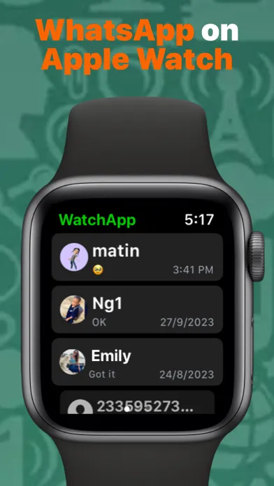 WhatsChat: Whats Chat on Watch سکرین شاٹس