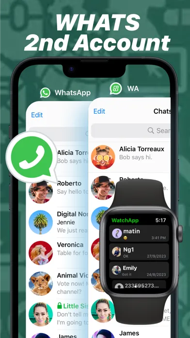 WhatsChat: Whats Chat on Watch سکرین شاٹس