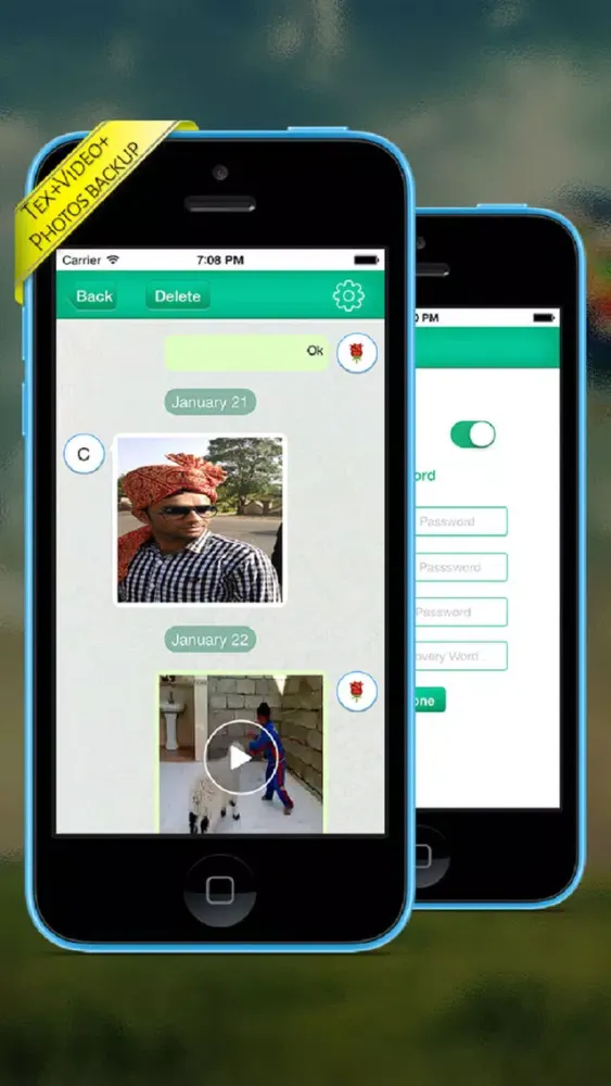 Zrzuty ekranu Passcode for messaging WT 's App - Protect your message within your device