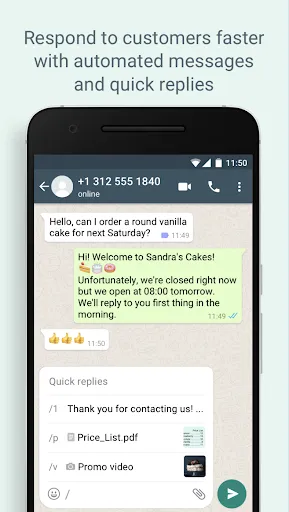 WhatsApp Business Screenshots