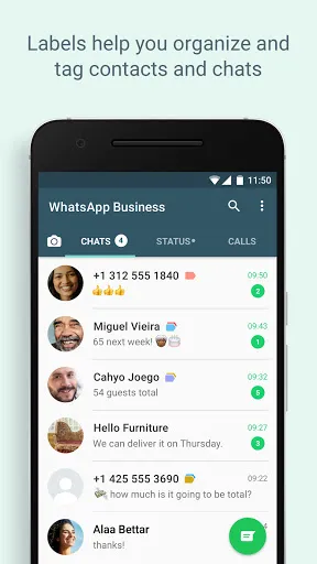 WhatsApp Business Screenshots