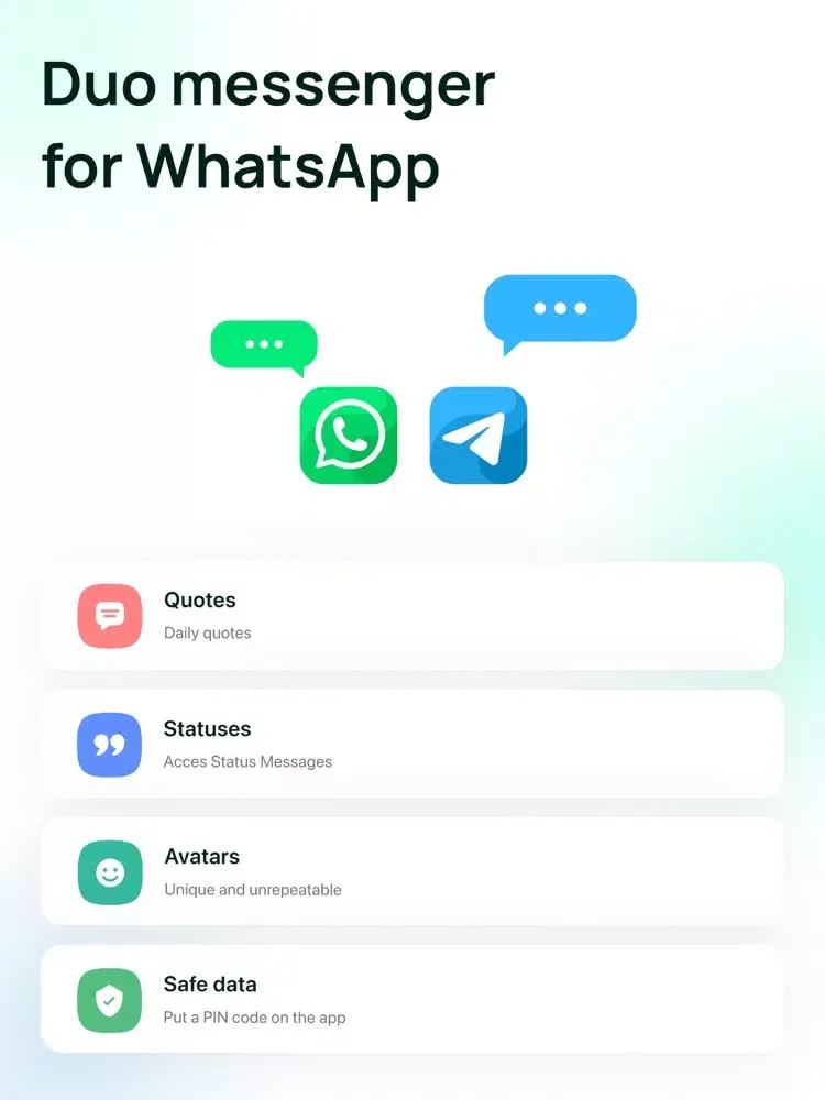 تصاویر Duo messenger for WhatsApp iPad 