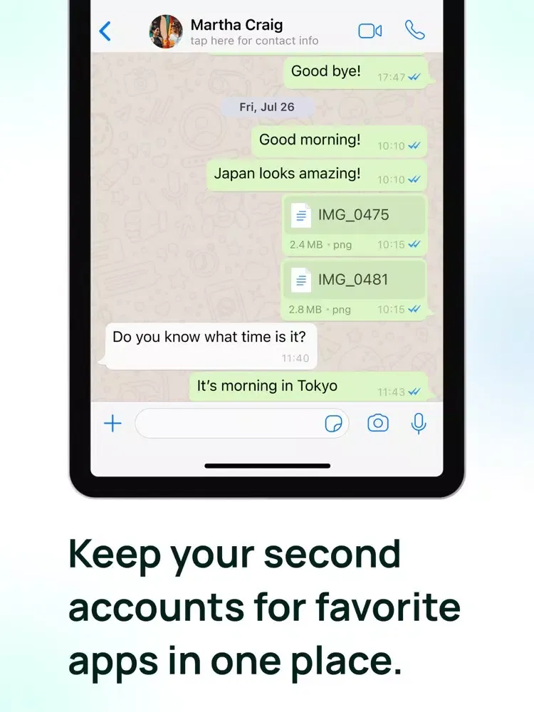 تصاویر Duo messenger for WhatsApp iPad 