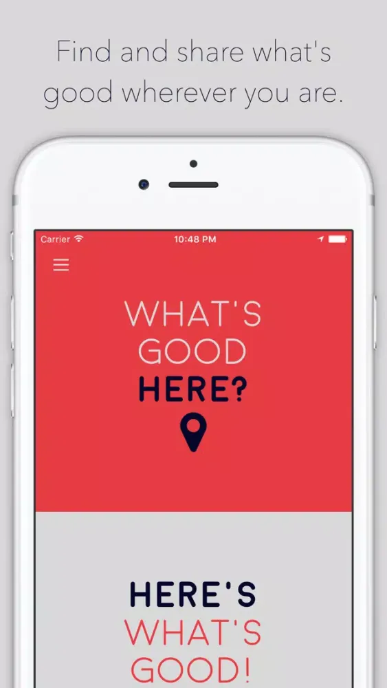 Tangkapan skrin What's Good - local recommendations