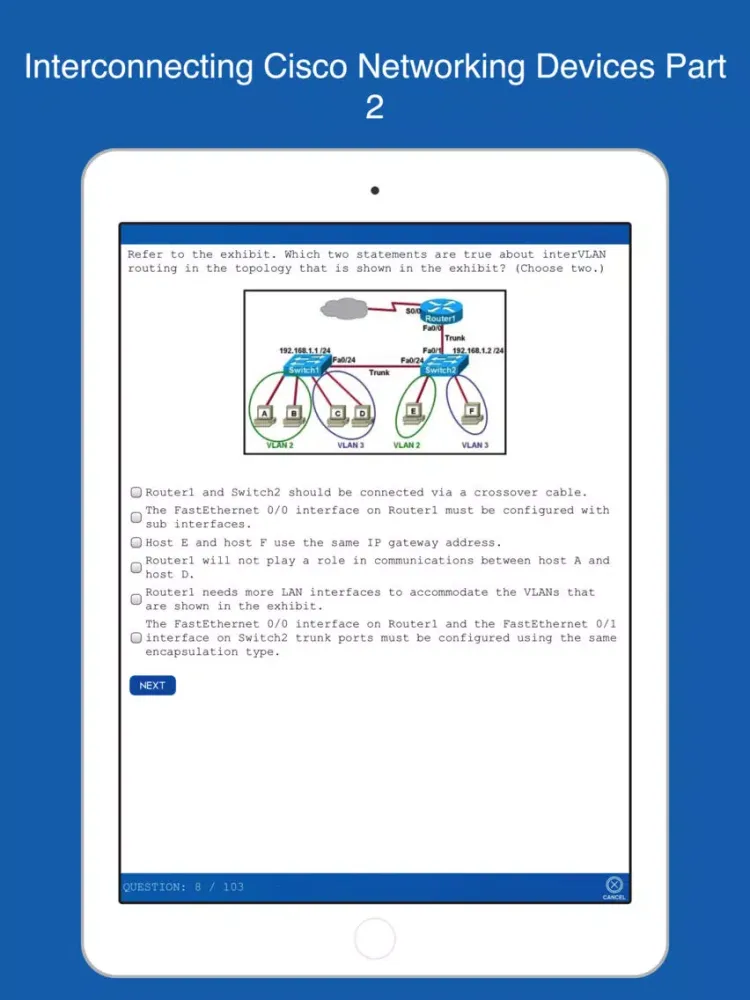 تصاویر 200-105: ICND1 - 2018 iPad 
