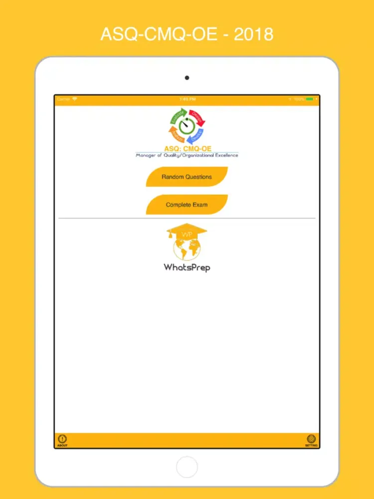 ASQ: CMQ-OE - 2018 iPad  سکرین شاٹس