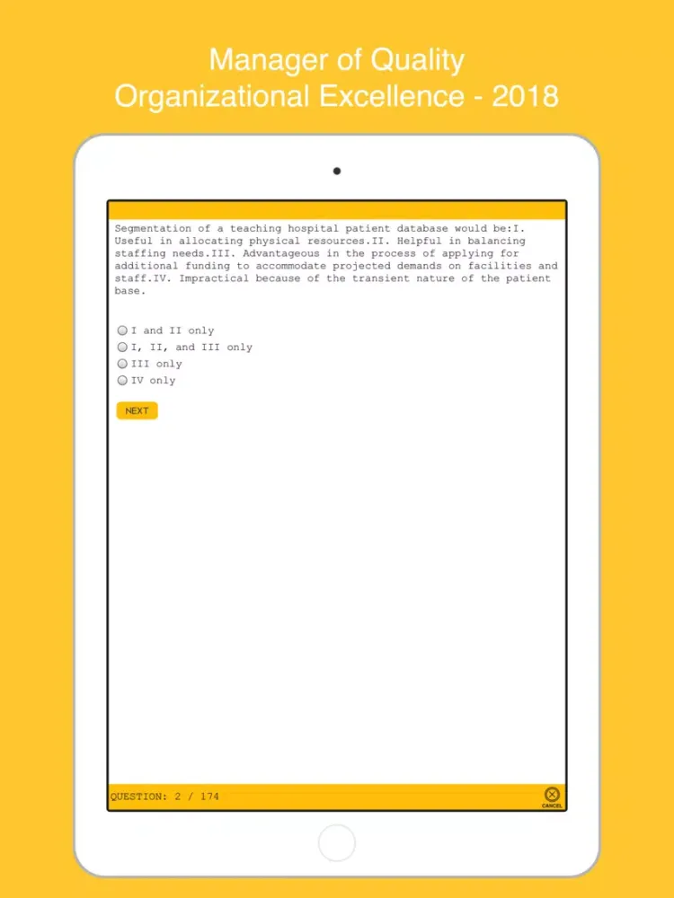 ASQ: CMQ-OE - 2018 iPad  سکرین شاٹس