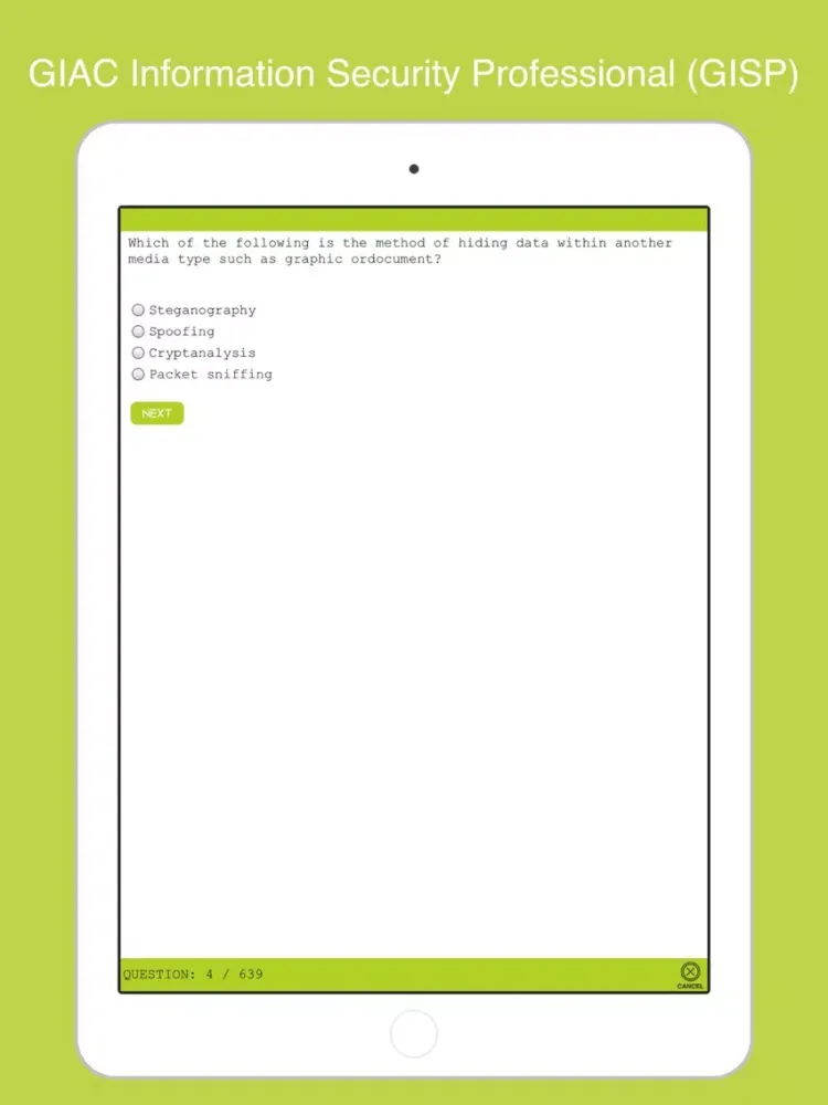 GISP: GIAC Information Security Professional iPad  سکرین شاٹس
