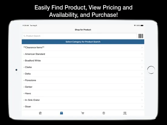 Capturas de pantalla de WHCI Plumbing Supply OE Touch iPad 
