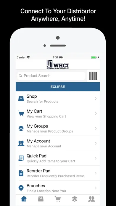 Capturas de pantalla de WHCI Plumbing Supply OE Touch