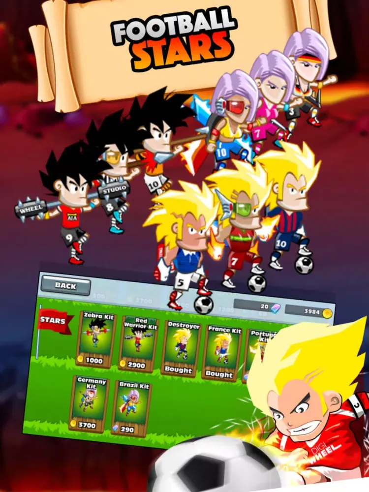 Dragon Football : KungFu Street Soccer iPad  سکرین شاٹس