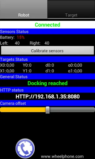 Скриншоты Wheelphone target docking