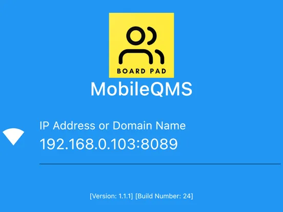 Ảnh chụp màn hình của MobileQMS Board Pad iPad 