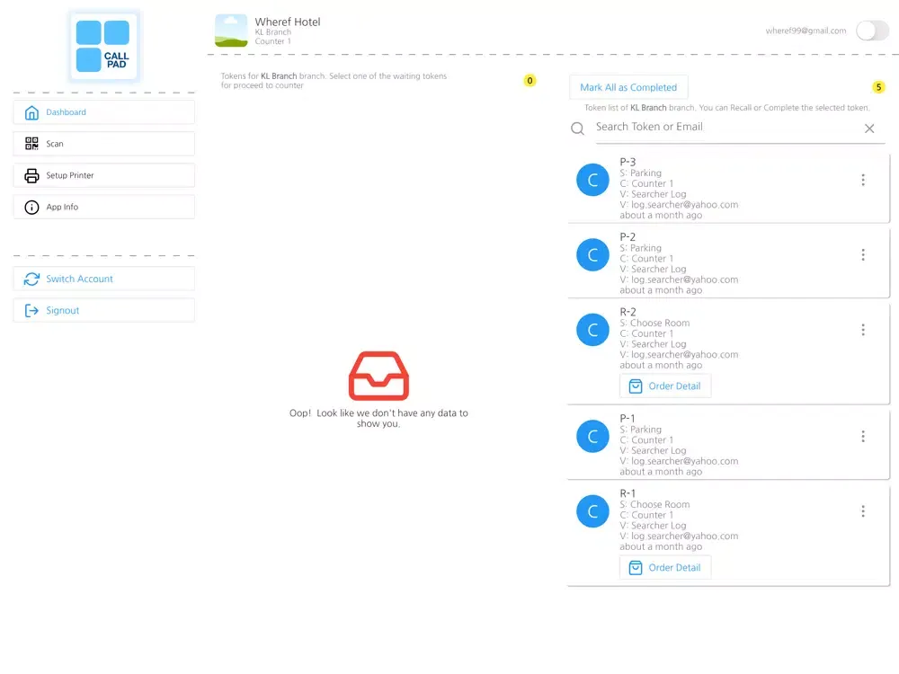 Capturas de pantalla de Paperless QMS CallPad iPad 
