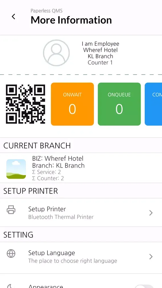 Capturas de pantalla de Paperless QMS CallPad