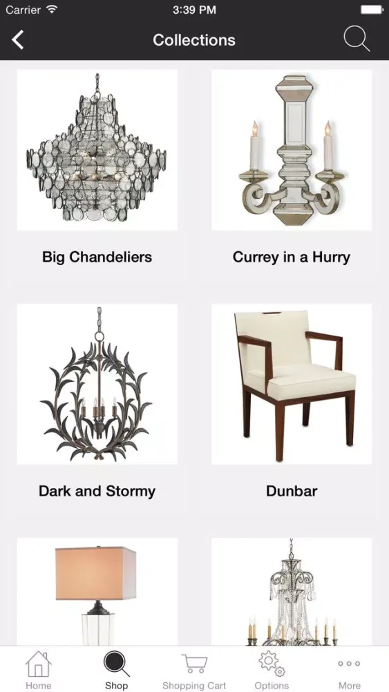 Capturas de tela do Currey & Company
