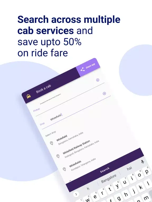 Cab Compare - Uber Ola & more iPad  스크린샷