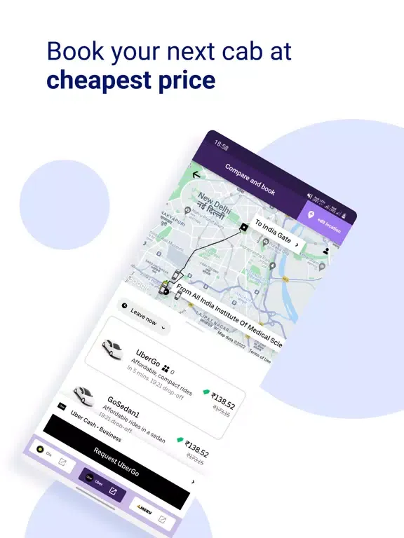 Cab Compare - Uber Ola & more iPad  스크린샷