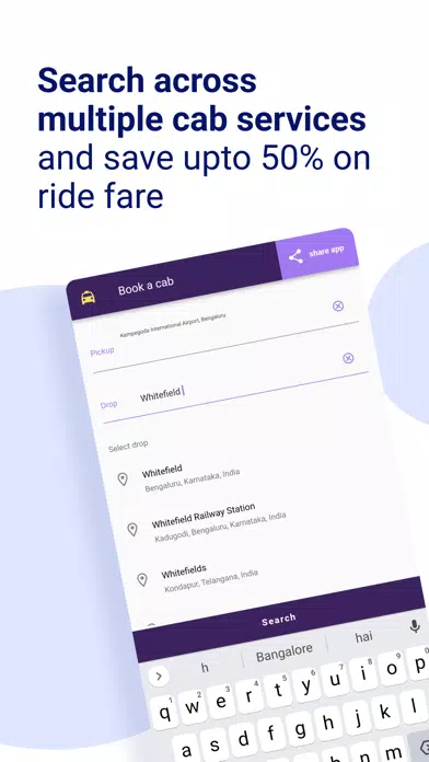 Cab Compare - Uber Ola & more应用截图