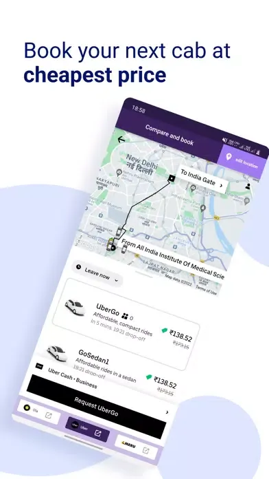 Cab Compare - Uber Ola & more 스크린샷