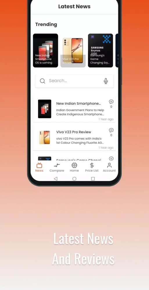 Mobile Phone Details & Compare Screenshots