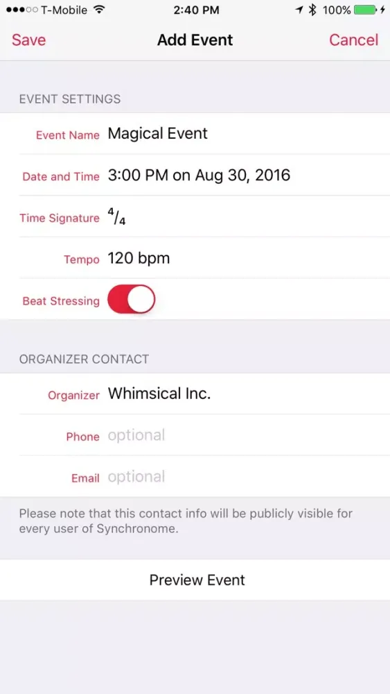 Synchronome - Never perform out of sync again! Screenshots