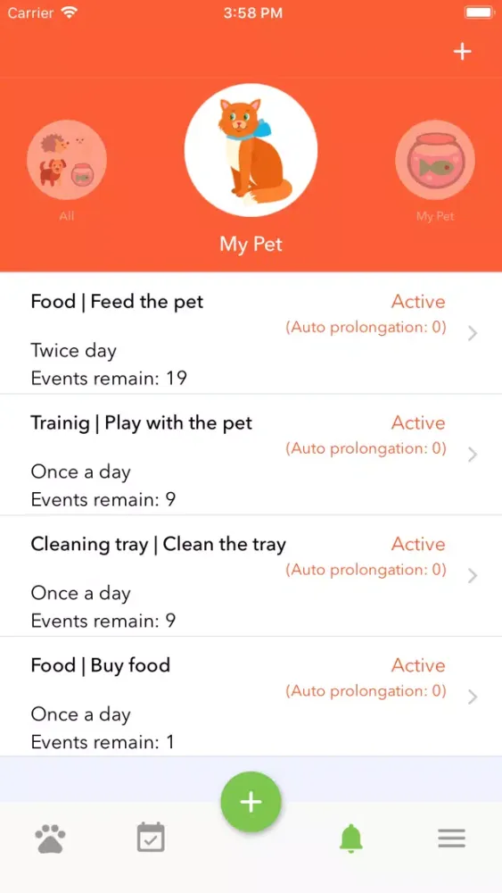 Screenshot di Animal and pet care diary