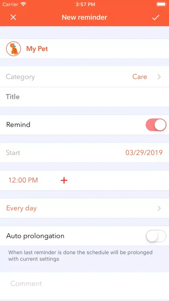 Screenshot di Animal and pet care diary