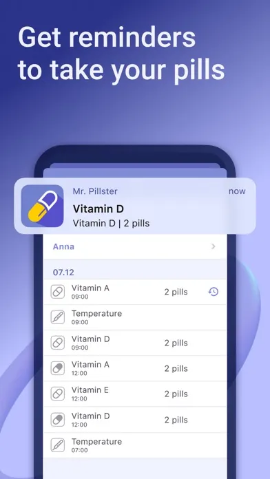 Capturas de pantalla de Mr. Pillster pill reminder rx