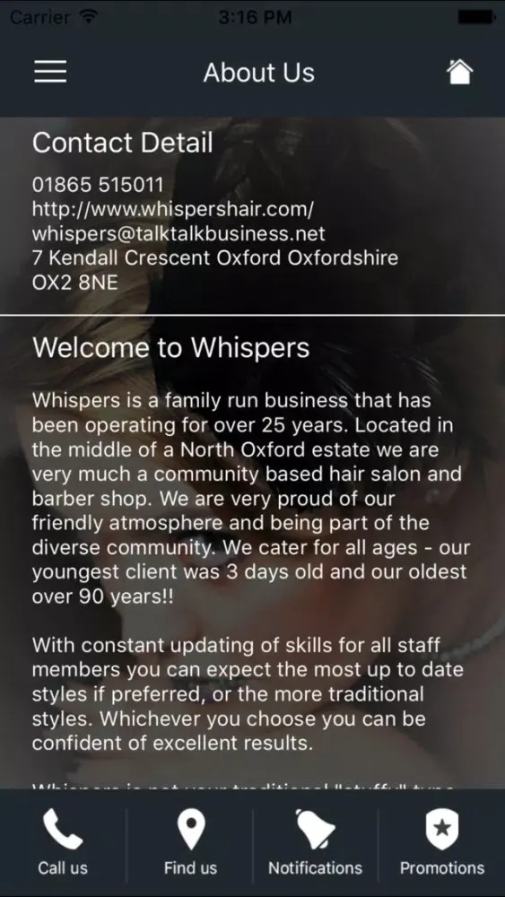 Capturas de tela do Whispers Salon
