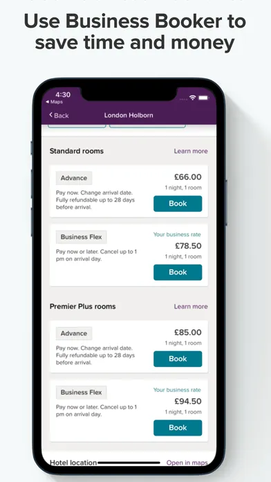 Capturas de pantalla de Premier Inn Hotels