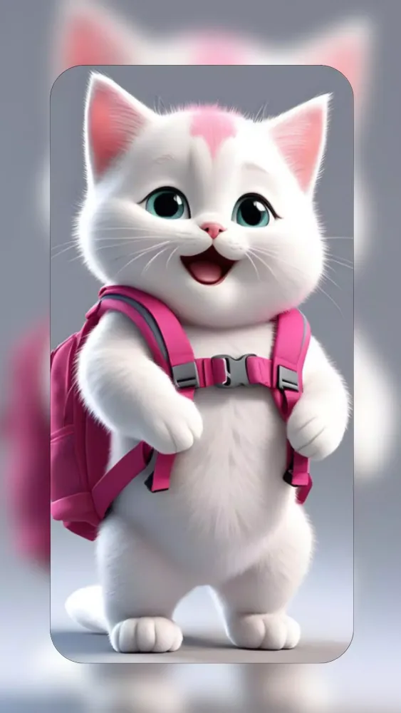 Capturas de tela do White Cat Wallpapers 4K