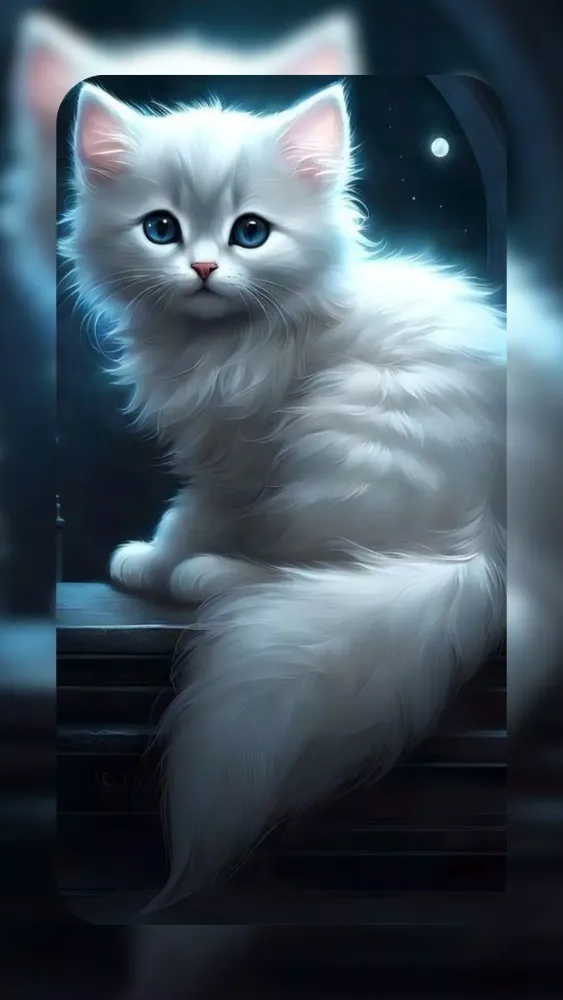 Capturas de tela do White Cat Wallpapers 4K