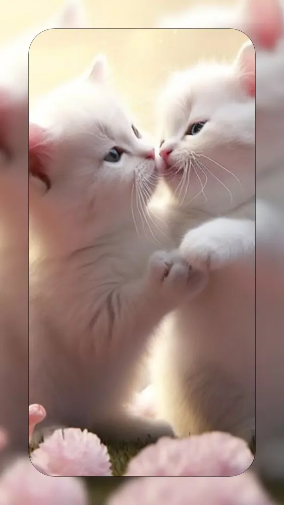 Capturas de tela do White Cat Wallpapers 4K