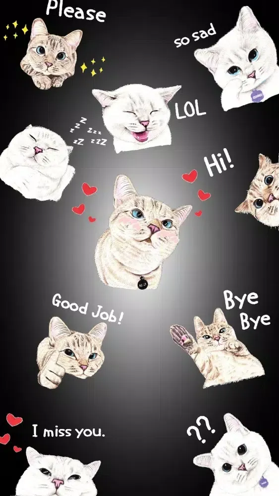 White Cat Expressions سکرین شاٹس