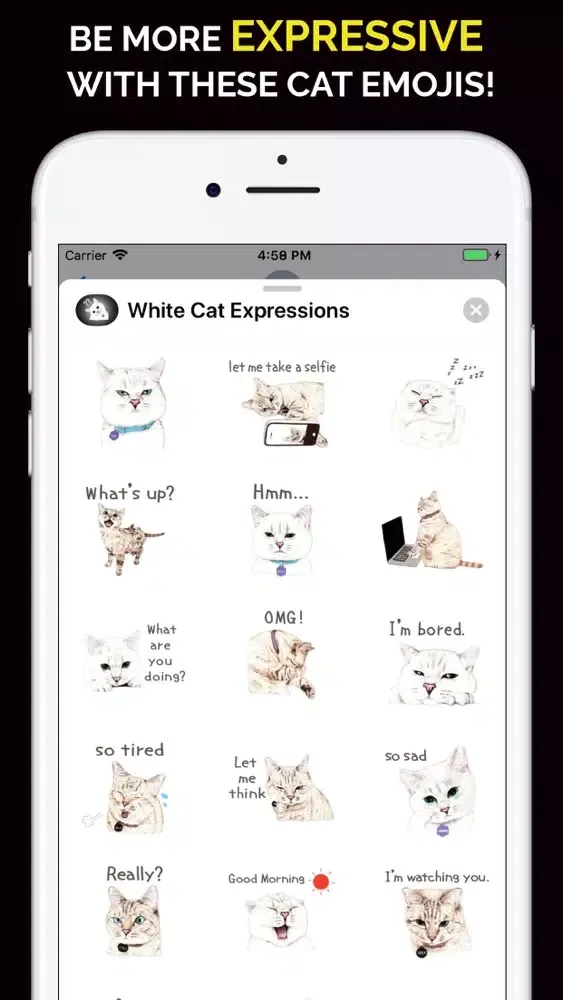 White Cat Expressions سکرین شاٹس