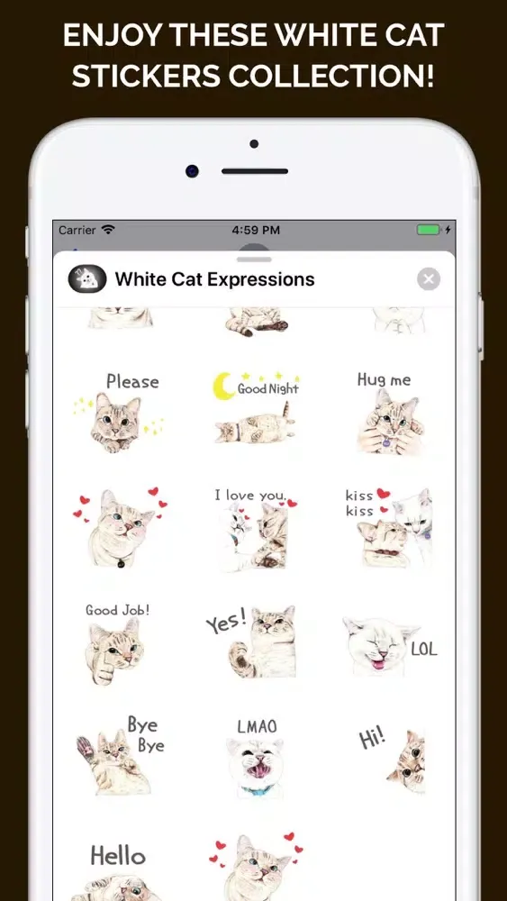 White Cat Expressions سکرین شاٹس