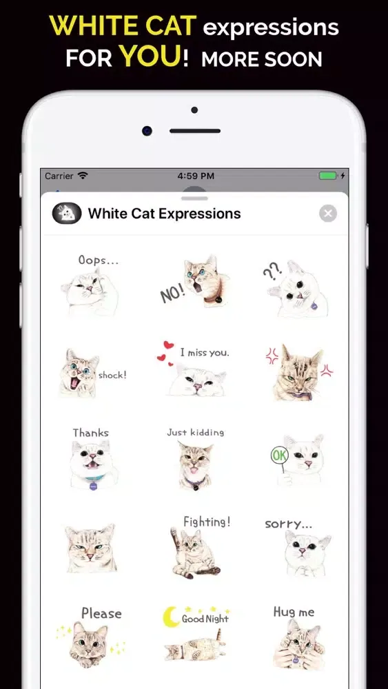 White Cat Expressions سکرین شاٹس