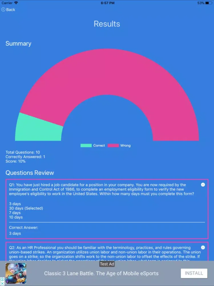 HRCI PHR Exam Prep iPad  স্ক্রিনশট