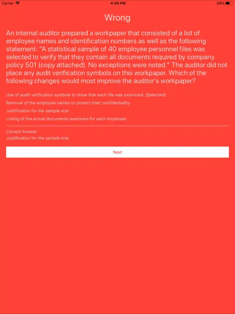 IIA CIA Exam Prep iPad 应用截图